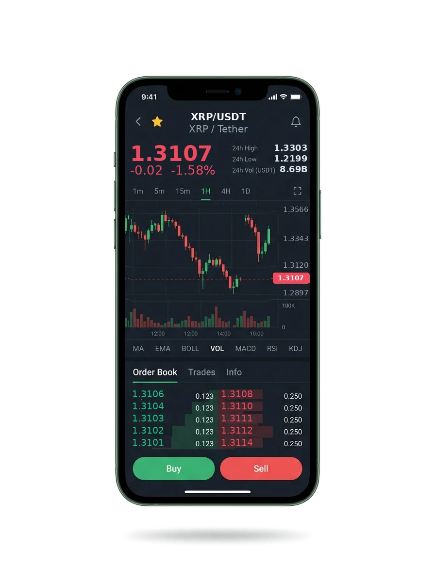 Mobile app screen showing a portfolio summary and a message thread with an account manager